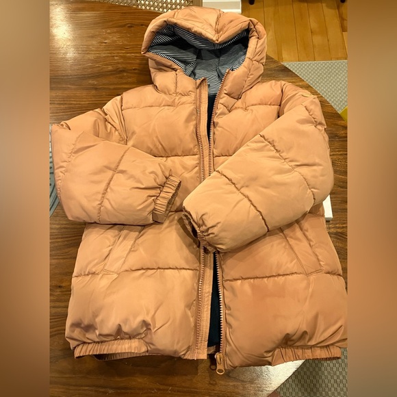 Peach Petit Bateau girl puffer - Picture 2 of 9